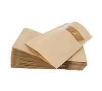 FewNvWa 50 Pezzi di Sacchetti di Carta per Alimenti E Regali, Buste Autosigillanti per, 16x26 + 4