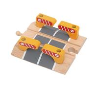 FewNvWa Accessori Binari Treno Set Giocattolo Binari Legno Espansione Ferrovia Accessori Pezzi Incastro Educativo creatività Adatto a Bambini, Simpatici Blocchi stradali