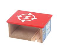 FewNvWa Accessori Binari Treno Set Giocattolo Binari Legno Espansione Ferrovia Accessori Pezzi Incastro Educativo creatività Adatto a Bambini, Parcheggio dell'aeroporto