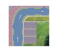 FewNvWa Adesivo Scena Stradale 1/64 per Parcheggio Modellino Auto Display Edificio Accessorio Educativo Dimostrazione Urbanistica Multifunzione con, 25x25 Cm