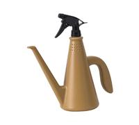 FewNvWa Annaffiatoio Portatile per Piante Multifunzione con Bocchetta 360° Manico Comodo PP Durevole per Fiori Orto Giardino 1L, caffè