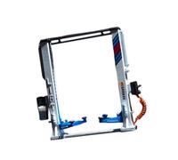 FewNvWa Automobile Lift Model Modello Mini Sollevatore Auto Accessorio Decorativo Garage Struttura Doppia Colonna Resina Adatto a Collezionisti Diorami, Bianco Deluxe A01