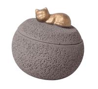 FewNvWa Barattolo Compatto Commemorativo per Animali Domestici Da 350 Ml con Coperchio E Base in Cemento, Grigio