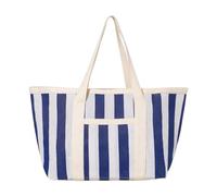 FewNvWa Borsa a Tracolla Da Donna Elegante a Righe, Ideale per Studio, Viaggi, Campeggio, Palestra, Blu