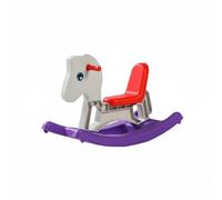 FewNvWa Cavallo a Dondolo per Bambini con Design Versatile Materiali in PP Funzione Cavalcabile Attività di Oscillazione Adatto a Camerette Ambienti Domestici Sviluppo Motorio, Grigio