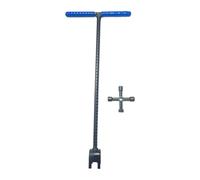 FewNvWa Chiave Multifunzione per Contatore Acqua con Manico a T Utensile per Valvole E Spigots Design Ergonomico E Resistente Adatta per Uso Domestico E Prof, 17inch Blue