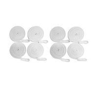FewNvWa Cima di Ormeggio a 8 Pezzi per Barche, 1,80 M, con Anello a D per Una Facile Gestione. Accessori per Barche, Cime per Barche, Bianco