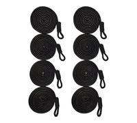 FewNvWa Cima di Ormeggio a 8 Pezzi per Barche, 1,80 M, con Anello a D per Una Facile Gestione. Accessori per Barche, Cime per Barche, Nero
