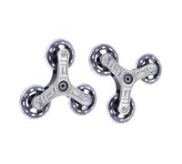 FewNvWa Coppia di Ruote Triangolari per Carrello Della Spesa Pieghevole, Ruote per