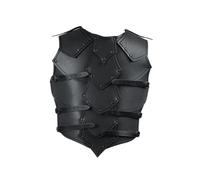 FewNvWa Corazza Medievale Steampunk Gotica da Cavaliere, Regolabile con Rivetti, in Materiale PU, Adatta per Feste, Nero