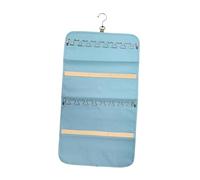 FewNvWa Doppio Organizer per Gioielli con Tasche per Anelli, Orecchini, Bracciali E Orologi. Realizzato in Poliestere E PVC. Adatto All'arredamento Femmin, Azzurro