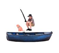 FewNvWa Figura di Pescatore in 1:64, Serie Barca da Pesca, Kit, Accessorio per Paesaggio, Figure in Miniatura Decorative, Ornamento, Style a