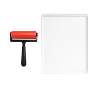 FewNvWa Gel Printing Plate con Superficie Lavabile Riutilizzabile E Rullo Pressa in Gomma per Tecniche di Monoprinting Adatto a Creazione di Journaling Scrapb, L