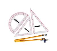 FewNvWa Geometria Matematica Set Disegno con Manico Staccabile Set di Dimostrazione Insegnamento Righello Set per Aula Black Board Learning, Set di quattro pezzi