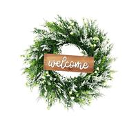 FewNvWa Ghirlanda Decorativa Estiva di Lavanda, Ghirlanda Artificiale in Legno con Fiori, Versatile E Adatta a Diversi Usi, Bianco