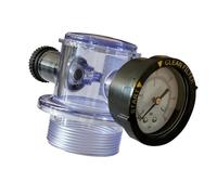 FewNvWa Kit Valvola di Scarico Manuale in Ottone E PP con Manometro per Piscina