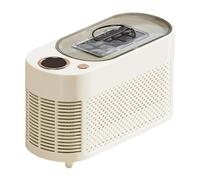 FewNvWa Macchina per Il Ghiaccio Automatica Da Tavolo con Secchiello Rimovibile, Realizzata in PP, PC, Alluminio E Semiconduttori, Adatta per Cucina E Feste, Bianco Crema