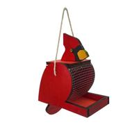 FewNvWa Mangiatoia per Uccelli da Esterno Decorativa, da Appendere, Stile Rustico, a Forma di Colibrì O Pappagallo, Resistente alle Intemperie, Realizzata in