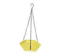 FewNvWa Mangiatoia per Uccelli Sospesa con Abbeveratoio per Alberi E Uso Versatile, Giallo