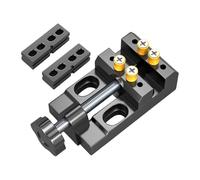 FewNvWa Mini Bench Vise Clamp per Lavorazioni Manuali Morsa Da Tavolo Regolabile in Alluminio Solido Morsetto Piatto Pratico per Oggetti Piccoli Vice Compatto, Vise W Clamp Block