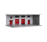 FewNvWa Modellino da Esposizione in Metallo Pressofuso con Luce LED, Vetrina Simulata di Garage per Mini Auto, Diorama di Parcheggio, Materiale PV, C