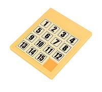FewNvWa Numero Puzzle Scorrevole Rompicapo Digitale Educativo Giocattolo Combinazione Numerica Portatile con Blocchi Mobili Materiale Sicuro Leggero Adatto, Giallo