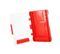 FewNvWa Organizer Bits Scatola Porta Punte Organizzatore Accessori Utensili Contenitore per Burr Materiale Durevole Adatto per Trasporto Garage Officina, Red L