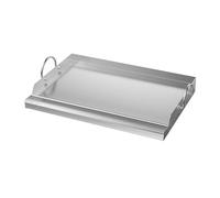 FewNvWa Piastra in Acciaio Inox con Superficie Piana, Ideale per Barbecue E attività All'aperto