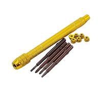 FewNvWa RC Car Screwdriver Set Strumenti di Ricambio per Automodelli Multifunzione Resistente in Lega di Alluminio Portatile Adatto per Montaggio E Smontaggio, Oro