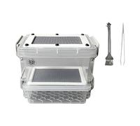 FewNvWa Scatola di Allevamento per Terrario Trasparente per Contenitore di Alimentazione Mini Gabbia Ventilata per Vermi Realizzata in PP per L'all, Maglia 1.4 Mm