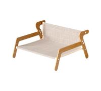 FewNvWa Sdraio per Gatti Divano per Gattini Lettino Confortevole Poltrona Graffiatoio Realizzato in Legno Robusto Adatto Come Ai Mobili di Casa, Iuta