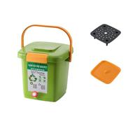 FewNvWa Secchio per Compost con Manico per Uso Esterno in Giardino O Cortile, 10 Litri