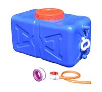 FewNvWa Serbatoio per L'acqua, Secchio Orizzontale con Rubinetto E Tubo Flessibile, Grande Tanica per L'acqua per Campeggio, Auto, Irrigazione Agricol, Blu 30kg