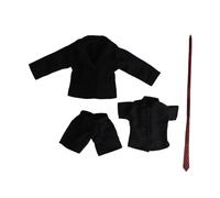 FewNvWa Set di Vestiti in Miniatura per Bambole: Camicia a Maniche Corte E Pantaloncini. Materiale Realistico, Adatto per Collezionismo E Giochi di Immaginazi, Nero