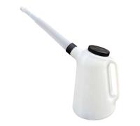 FewNvWa Tanica per Olio con Beccuccio Lungo, Contenitore con Manico, a Prova di Perdite, Robusta, Versatile, Misurino per Olio con Coperchio per Auto E, 4l