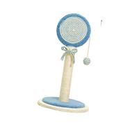 FewNvWa Tiragraffi per Gatti Colonna Gioco per Gattini Palo Protettivo Struttura in Legno Accessorio in Sisal a Forma Originale Adatto per L'Intrattenimento E, Blu