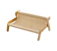 FewNvWa Tiragraffi per Gatti Letto Poltrona Divano Cuccia in Legno Compatto per Riposare E Graffiare Struttura Elevata Adatta a Interni Regalo Zona Giorno, Biancheria