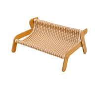 FewNvWa Tiragraffi per Gatti Letto Poltrona Divano Cuccia in Legno Compatto per Riposare E Graffiare Struttura Elevata Adatta a Interni Regalo Zona Giorno, Tappetino Refrigerante