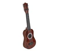 FewNvWa Ukulele Giocattolo Ragazzi Chitarra Strumento Musicale Educativo Nylon Materiale Sicuro Adatto per Sviluppo Creatività Scuola Casa, rosso marrone