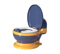 FewNvWa Vasino Conforme Al Water Reale con Materiale Resistente in Pp E Seduta Confortevole Allargata con di Estrazione Rapida Del Contenitore E, Cuscino Morbido Blu E Giallo, Taglia unica bambino
