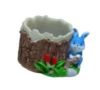 FewNvWa Vaso a Forma di dei Cartoni Animati per Mini Piante da Interno E Giardino Domestico, Blu