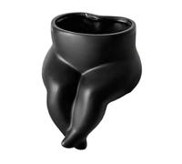 FewNvWa Vaso Decorativo da Balcone dalla Forma Unica, 10 X 12 X 13 Cm, Nero