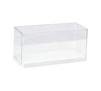 FewNvWa Vetrina Espositiva Acrilica Trasparente con Coperchio per Modellini Auto 1 24 Scatola Protezione Antipolvere Espositore da Banco Organizer Collezionis, Bianco