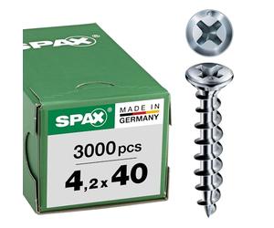 FEX-KS, 4,2 x 40 mm, 3000 pezzi, filettatura speciale, testa svasata, fessura a croce H2, punta autofilettante, WIROX - 1411010400408
