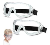 Fexvan Occhiali protettivi per bambini da 2 pezzi Antiappannamento bifacciale Occhiali protettivi di sicurezza per bambini completamente chiusi con cinturino regolabile per Adolescenti Gioco Batta