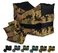 Feyachi Supporto da tiro per esterni, supporto da tasca anteriore e posteriore, supporto SandBag con 600 denari, costruzione durevole e resistenza all'acqua per fucile da caccia (camo)