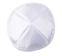 FEYLIE Kippah ebraico, cappello ebraico per adulti, stile tradizionale, kippah ebraico, fatto a mano, cappello Yarmulke Israele Kippah simbolo della cultura ebraica, bianco, bianco,