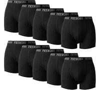 feynoss Boxer Uomo Cotone, 10 Pezzi Mutande Uomo Cotone con Elastico in Vita, Senza Etichetta, Molto Morbido e Traspirante, Ecologico, Adatto per Gli Sport Estivi,L,20240802