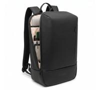 FEYNSINN Ryker Hybrid - Bagaglio a mano rigido con scomparto anteriore, in vero policarbonato, 55 x 40 x 20 cm, trolley da cabina con lucchetto TSA, 4 ruote, Nero , Rucksack, Zaino