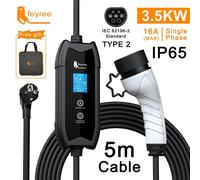 Feyree EV Charger Type2 16A 3.5kW Scatola di ricarica portatile Cavo da 5M Presa GBT Type1 Adattatore J1772 per caricabatteria per auto per veicoli elettrici